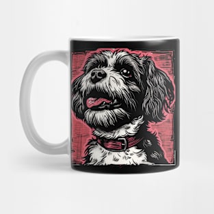 Retro Art Shih Tzu Dog Lover Mug